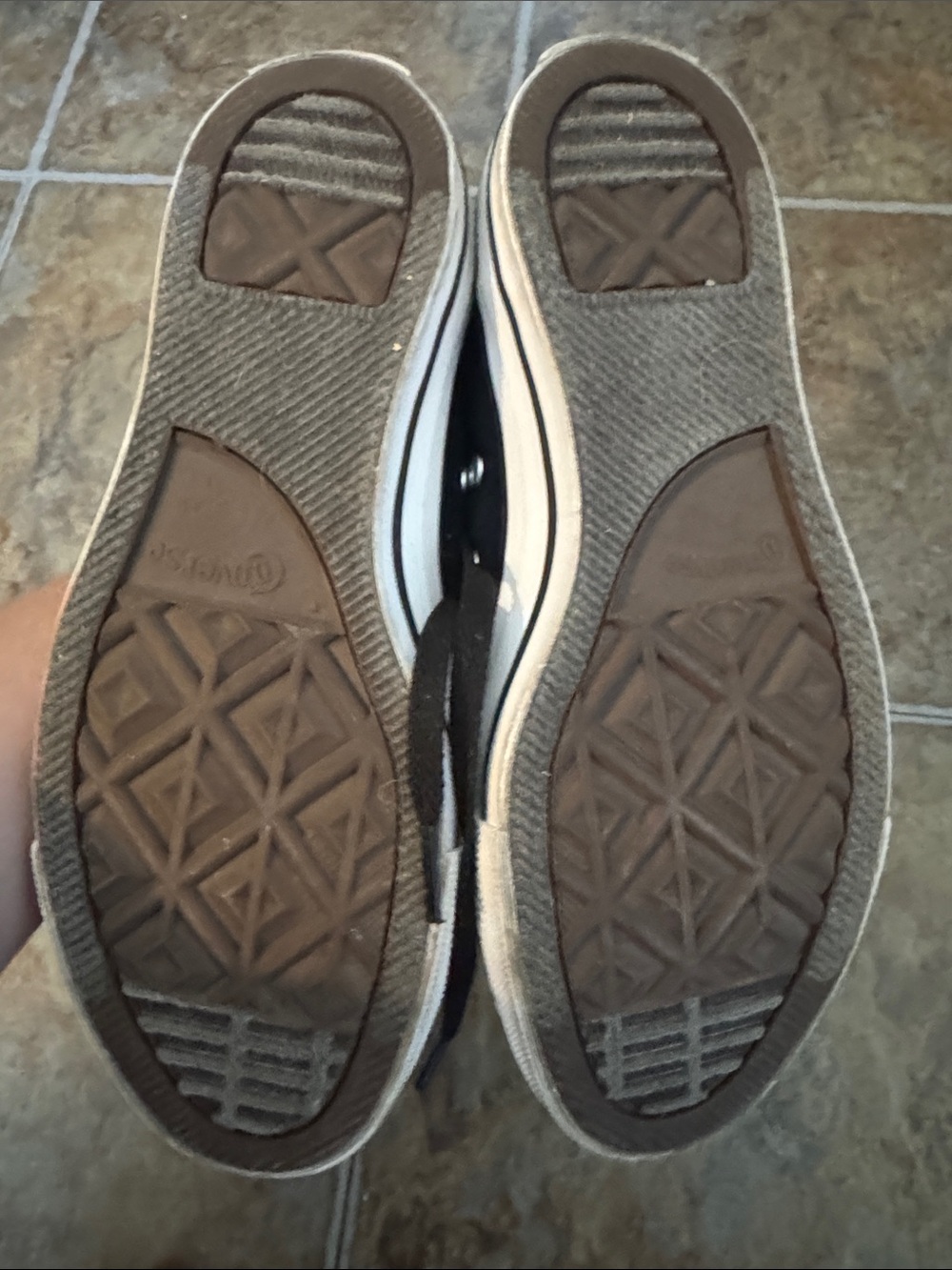 Converse Black and White Low Top Canvas Sneakers - Picture 6 of 6